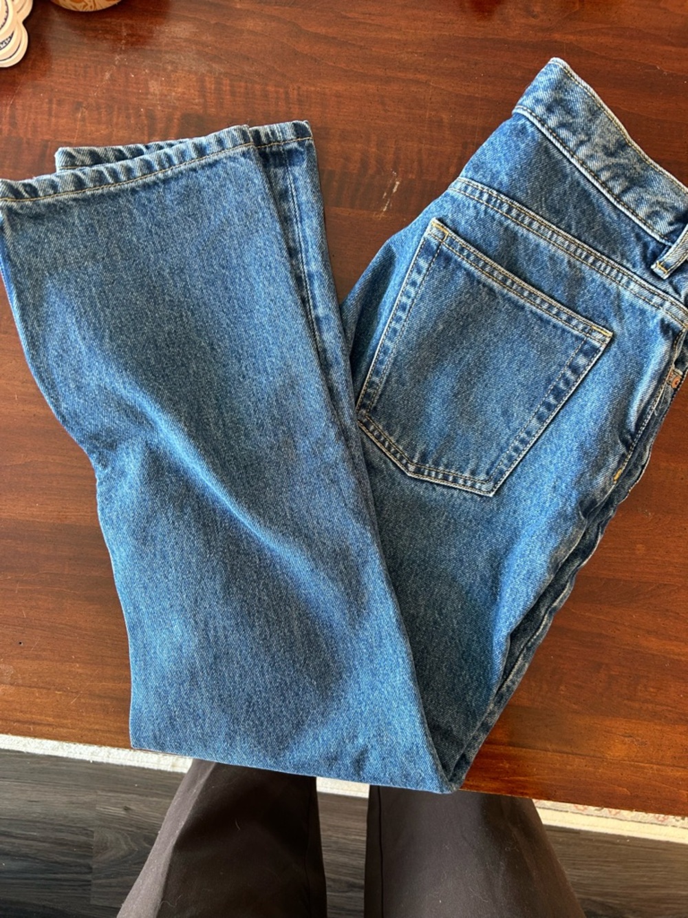 & Other Stories Blue Denim Jeans with Branded Waist Label